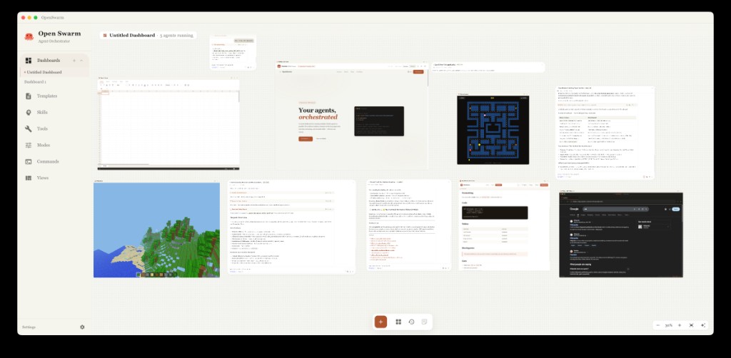 Open Swarm public platform context screenshot